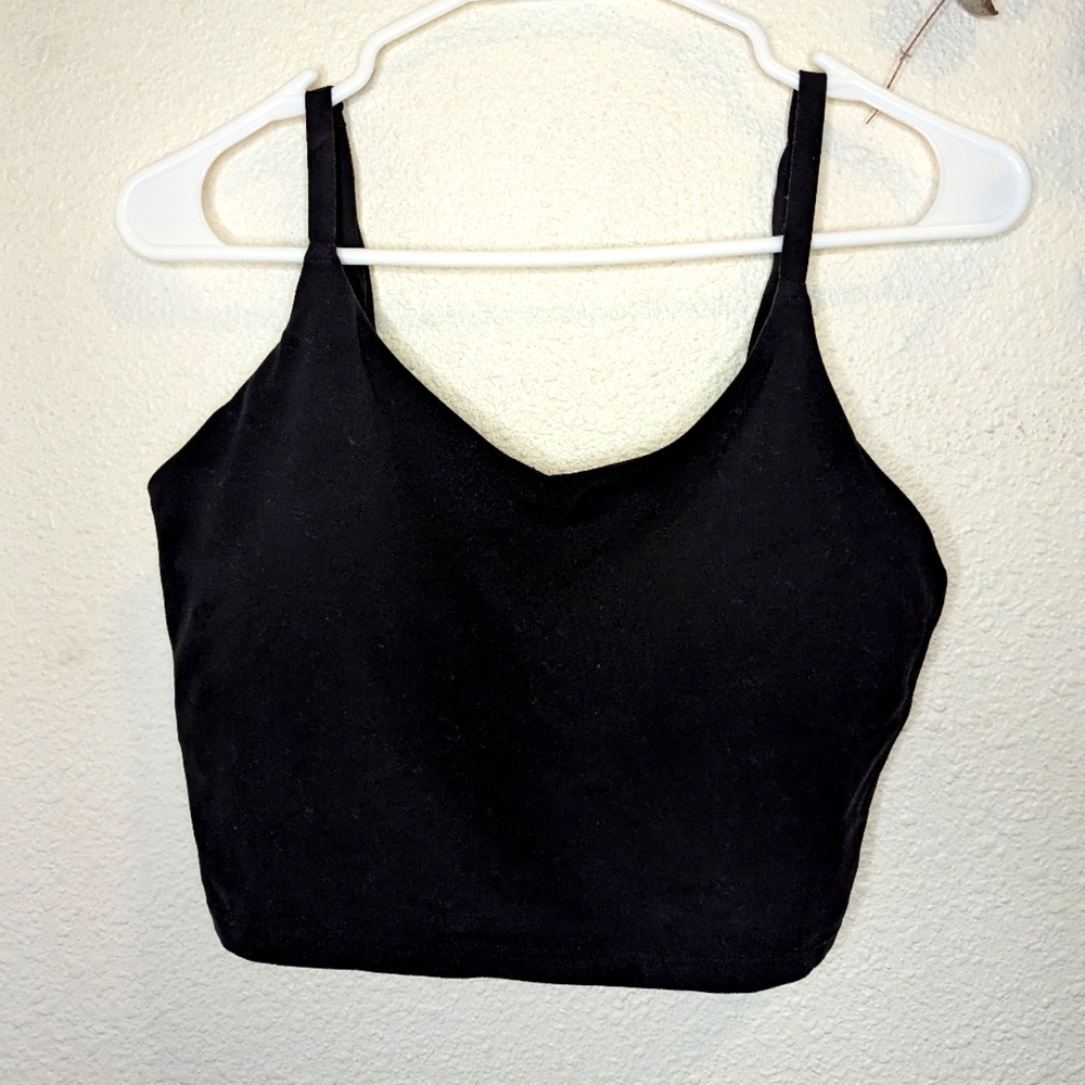 Athleta Elevation V Neck Crop D-DD Black Medium